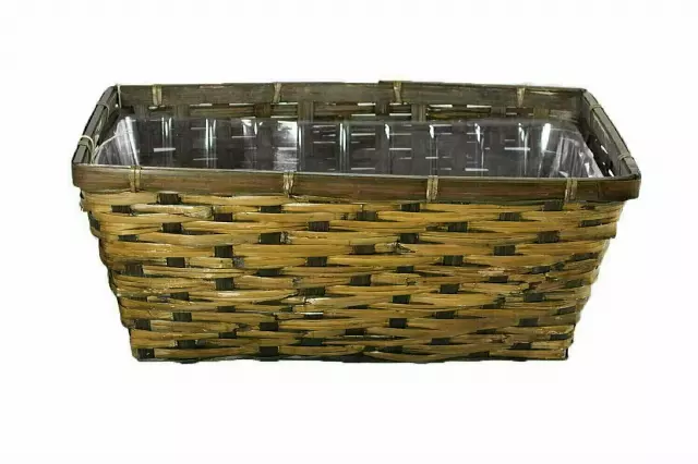 MS1050-14DK – 14” x 7.5” Rect. DK pot Basket (fits 2-6” pots) w/liner-“each” Min 12 – Case 48