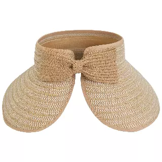 Magid Two Tone Straw Fold Up Roll Up Visor — TOAST/TOAST
