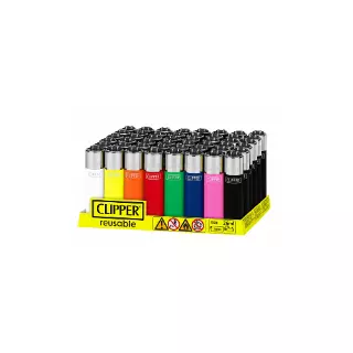 Clipper Printed Solid Branded Lighters, Pack of 48