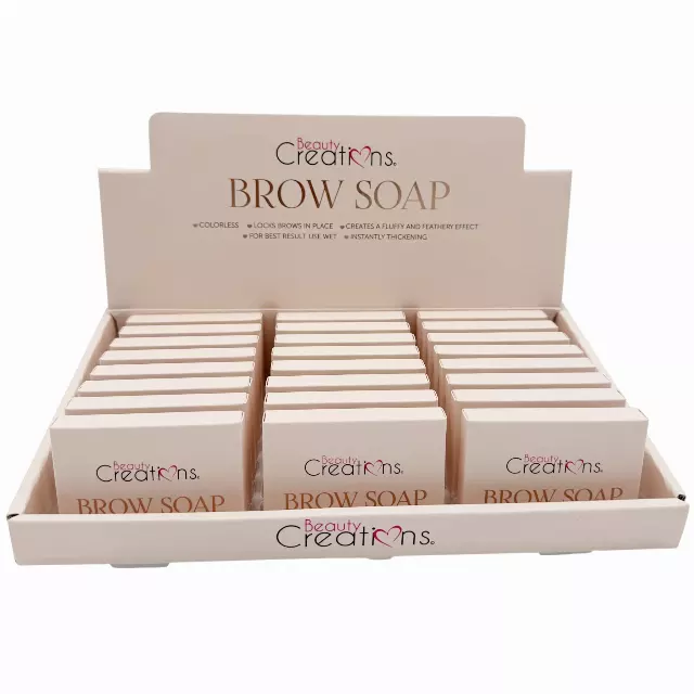 Beauty Creations Brow Soap - Wholesale Display 24 Units (BW-1)