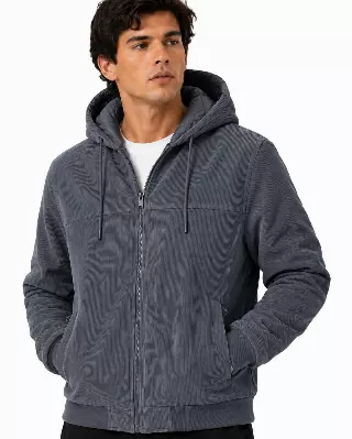 Men's Corduroy Jacket #J85 Camel — Charcoal / S-M-L-XL
