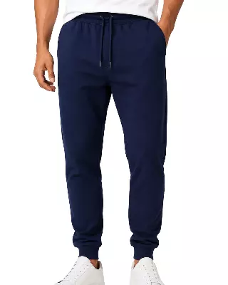 Men's Lightweight Fleece Jogger Pants #03 — Navy / S-M-L-XL