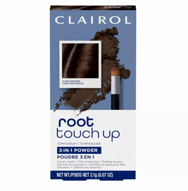 Clairol Root Touch-Up Temporary Concealing Powder, Dark Brown, Pack of 1