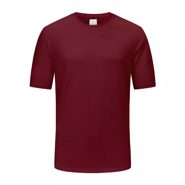 MEN'S BREATHABLE ACTIVE CREW NECK T SHIRT - Style #MS04- $5.00/Unit MINIMUM 24 PCS-PLEASE SEE DESCRIPTION - S-2XL — Wine