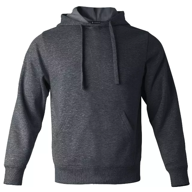 Men's Pullover Hoodie with Drawcords and Kangaroo Pockets 280GSM 80%Cotton 20% Polyester - Style #MFJ173 -$12.80 /Unit - 12 PCS/CS - PLEASE SEE DESCRIPTION — Dark Grey
