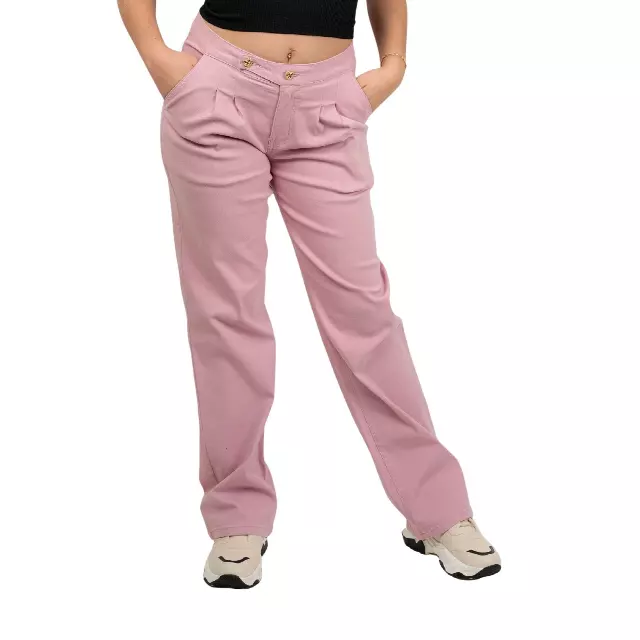 Chicaluv - High-Rise Hyper-Stretch Wide-Leg Pants – Women's Trendy Streetwear with Multiple Utility Pockets XV2040