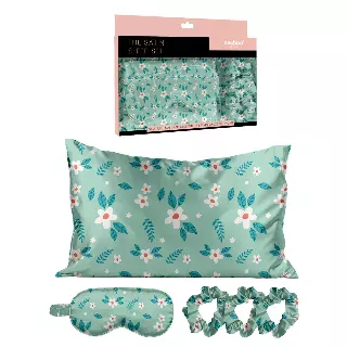 Satin Self Care Sleep Set — Spring Meadow