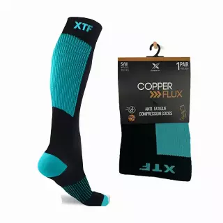 COPPER-INFUSED COMPRESSION SOCKS - SKY — Small/Medium