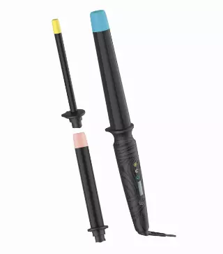 Conair The Curl Collective 3-in-1 Ceramic Curling Wand, 3 Interchangeable Barrels Designed to Create a Specific Curl Pattern – 1/2″ Super Slim, 1″, and 1 1/4″ to 1″ Tapered