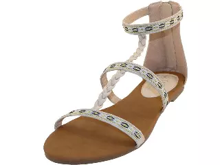 W6500L - Women's "Easy USA" Braid Gladiator Sandals — Beige (W6500L-C) / 6-11 Assorted