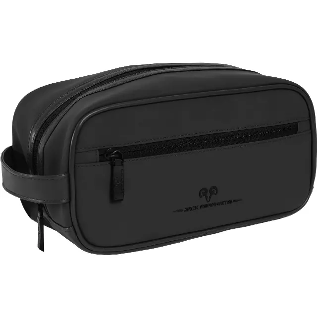 Jack Abrahams Calypso Smooth Tarpaulin Travel Dopp Kit — 100-BLK