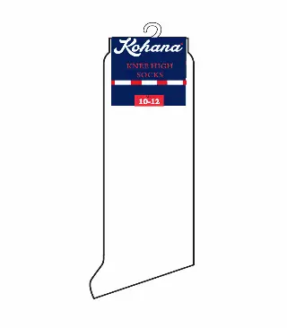 Knee High Socks White - Size: 4-6 1/2 - 90213