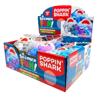 Fidget Pop Shark Ball Toy - 12 Pieces Per Retail Ready Display 25004
