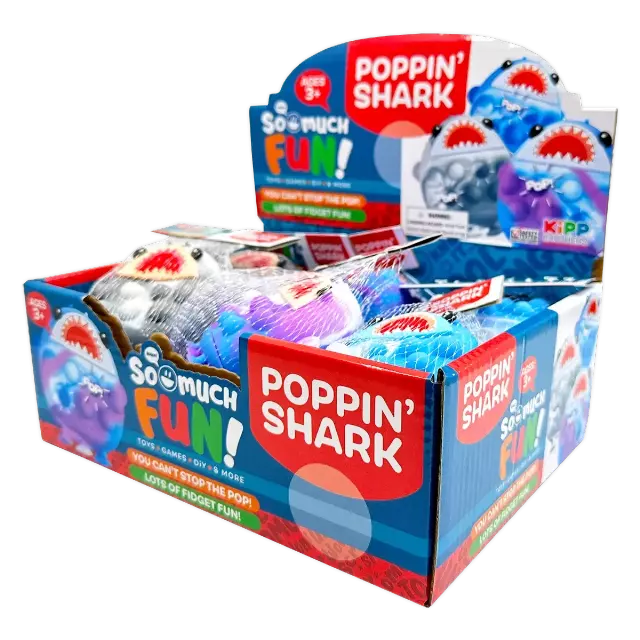 Fidget Pop Shark Ball Toy - 12 Pieces Per Retail Ready Display 25004