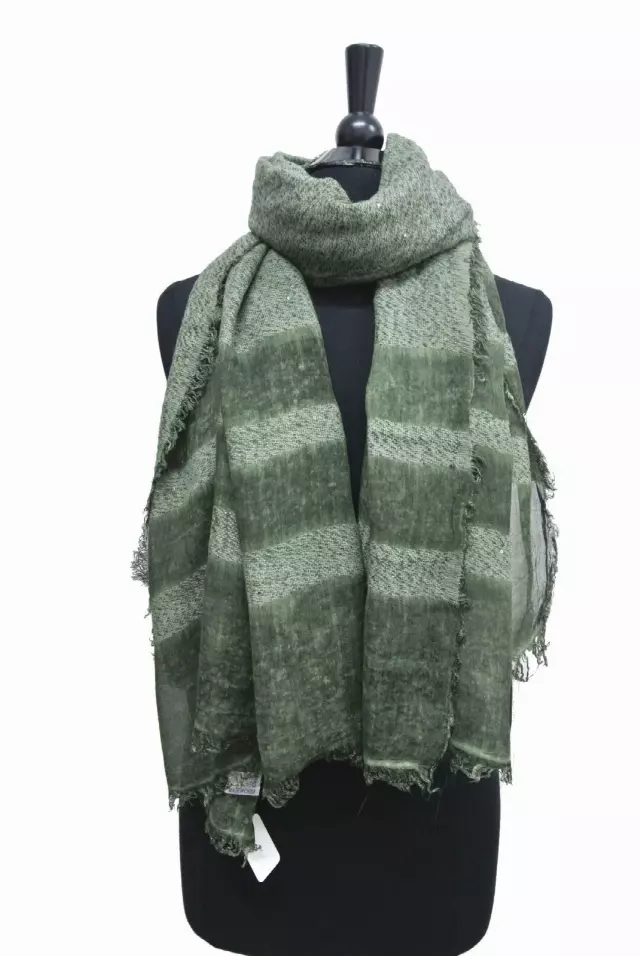 IN303B Stripes Scarf — Olive