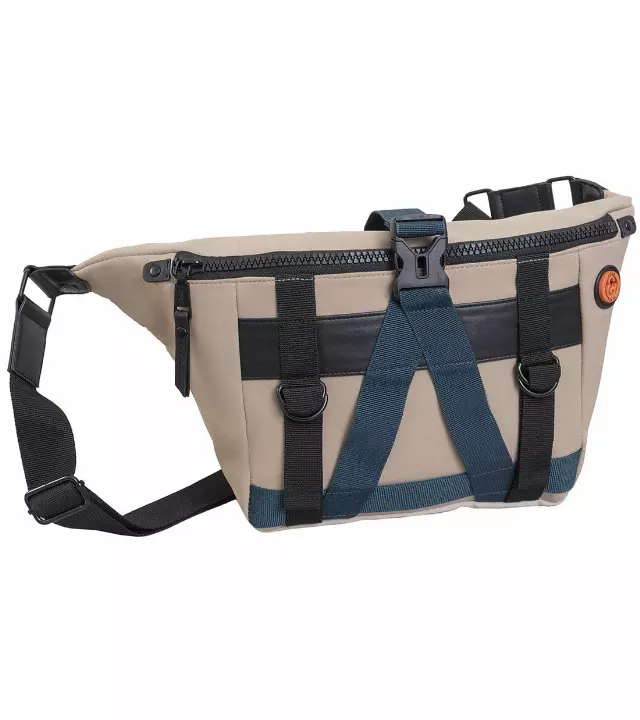 Joan & David Sport Nylon Passport Sling Bag — 282-TAN MULTI