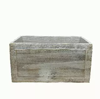 WB1302WW – 8.25 long x 4.25 wide White wash box W/L (4.5” deep)-“each” Min 12 -Case 48 Pcs