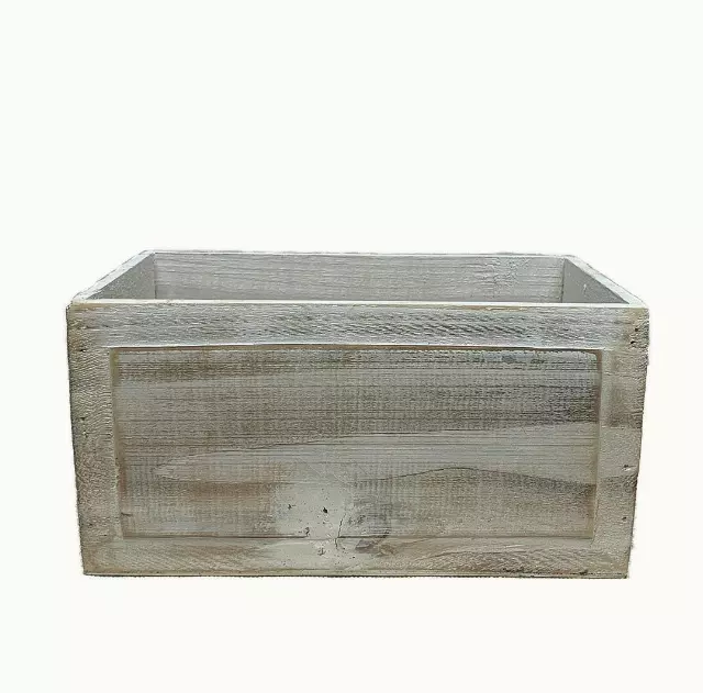 WB1302WW – 8.25 long x 4.25 wide White wash box W/L (4.5” deep)-“each” Min 12 -Case 48 Pcs