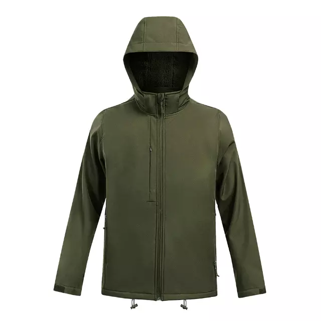 Men’s Solid Berber Lined Bonded Jacket - Style #MFJ156 - $16.90/Unit - 12PCS/CS - PLEASE SEE DESCRIPTION — Ranger Green