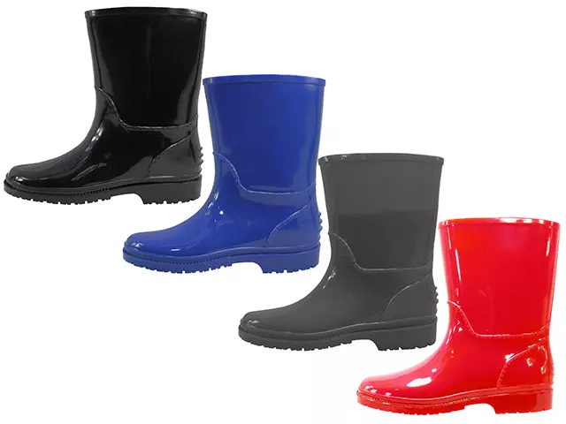 RB-55 - Wholesale Children's "Easy USA" Super Soft Plain Rubber Rain Boots