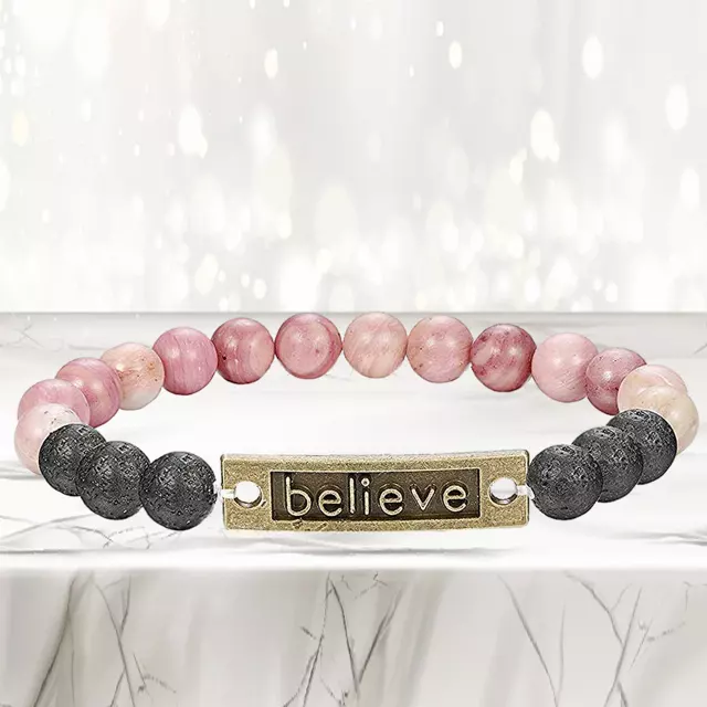 Mixed Lava Stone Chakra Diffuser Bracelet — Believe