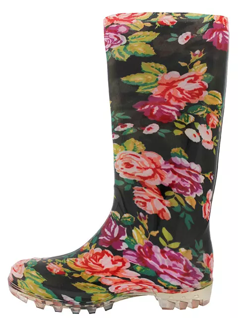 RB-12 - Wholesale Women's "Easy USA" 13.5 Inches Super Soft Rubber Rain Boots