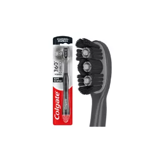 Colgate 360 Charcoal Twin Soft Toothbrush Case Pk 18