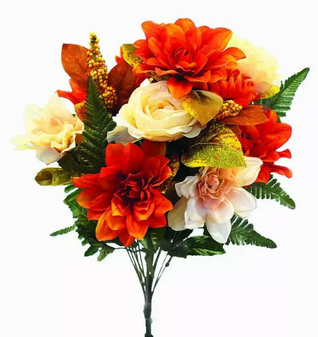 SBF2039-Large Mix Fall Bush w/Clusters x14 Stems- each- Min 2 – Case Pk 72