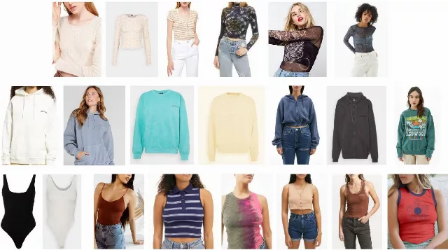 Urban Outfitters wholesale apparel store stock WINTER TOPS 50pcs.
