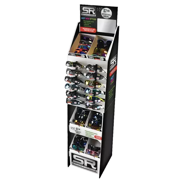Sunglasses Sport Rayz Assortment Floor Display - 48 Pieces Per Retail Ready Display Kit 88442
