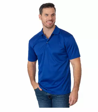 Men Performance Closed Mesh Polo Royal - 7743209