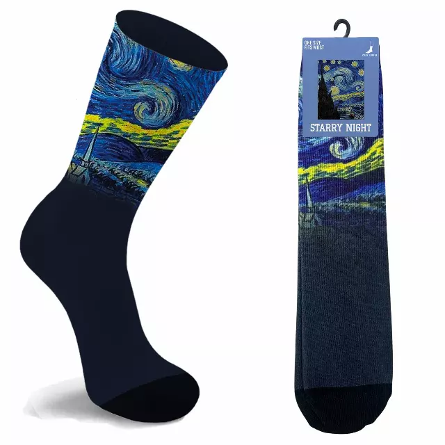 Funky Art Socks – Famous Painting Design (Unisex) — Starry Night