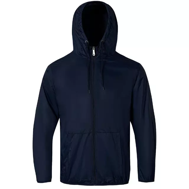 MEN'S WIND BREAKER - Style #MFJ196 - $7.90/Unit 12 PC — S-2XL (WHOLESALE) / Navy