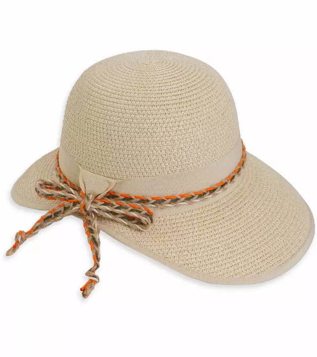 Magid Braided Bow Straw Garden Hat — NATURAL