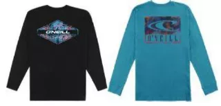 Oneill wholesale boys l/s printed tees assortment 24pcs.