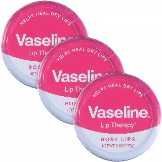 Vaseline Lip Therapy Rosy Lips Tin - 3 Pack