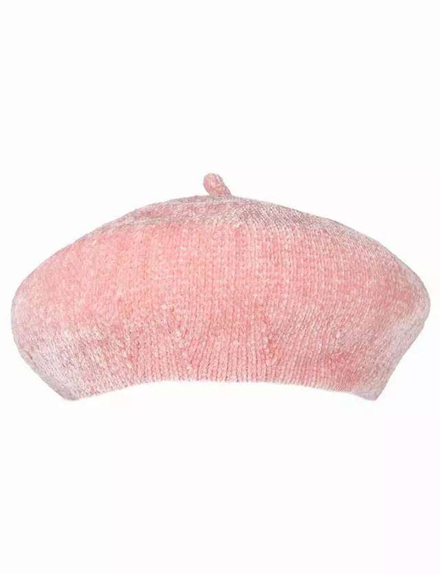 Adrienne Vittadini Chenille Beret — BLUSH