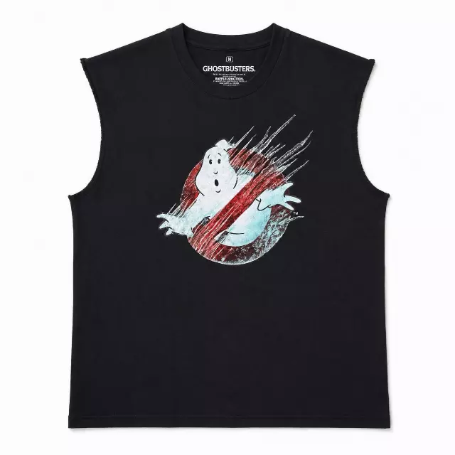 GHOSTBUSTERS FROZEN NO GHOST MUSCLE TANK BLACK