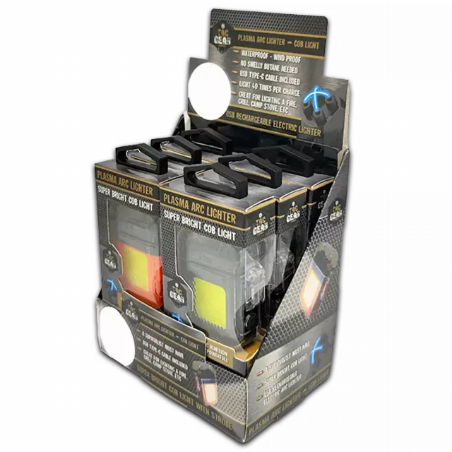 Electric Arch Lighter with COB Light - 6 Pieces Per Retail Ready Display 23847