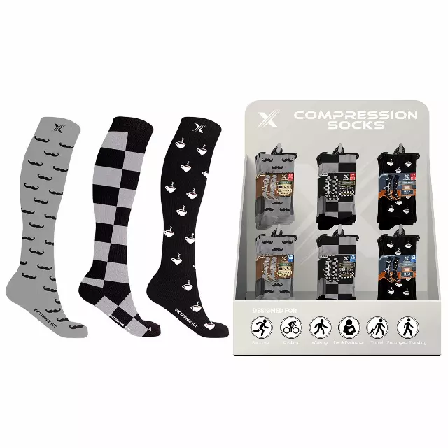 24-PAIRS COMPRESSION SOCKS WITH FREE DISPLAY · SKU XX-DIS-ALP
