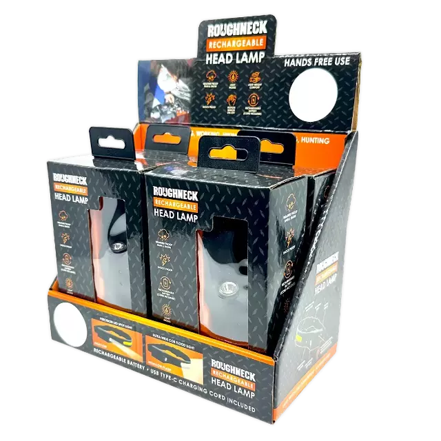 Headlamp Flashlight with Motion Sensor - 4 Pieces Per Retail Ready Display 41671