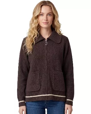 Ladies Sweater Jacket #30 — Dark Brown / S/M-L/XL