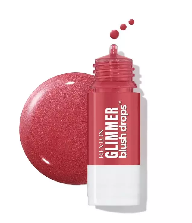Revlon Glimmer Blush Drops, Liquid Cheek Blush, 103 Field of Roses, 0.32 fl oz