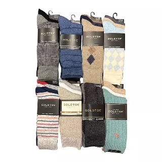 #9-GT-607-ASST Men’s ‘Gold Toe’ Casual/Dress Crew Socks $3.00 per pack of 3 (20 Packs)