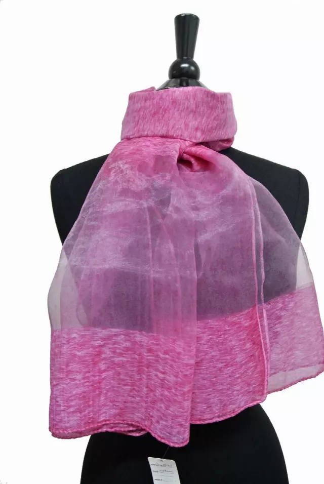 SH101 Sheer Solid Color Spring Scarf — Fuchsia