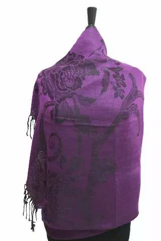 E017 Pattern Pashmina — purple