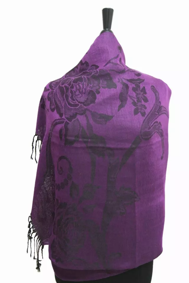 E017 Pattern Pashmina — purple