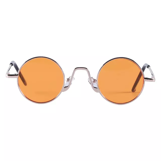 Vintage Circle Frame Sunglasses with Tinted Lenses J10622