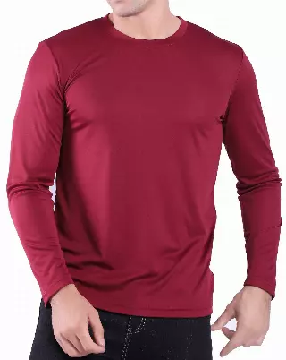 Men's Crew Neck Long Sleeve Shirt-Plus Size- Style #MS904X - $6.90/Unit MINIMUM 24 PCS - PLEASE SEE DESCRIPTION - 3XL-5XL — Burgundy