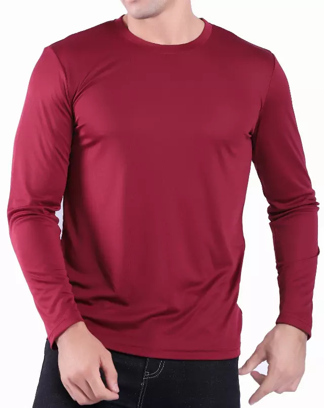 Men's Crew Neck Long Sleeve Shirt-Plus Size- Style #MS904X - $6.90/Unit MINIMUM 24 PCS - PLEASE SEE DESCRIPTION - 3XL-5XL — Burgundy